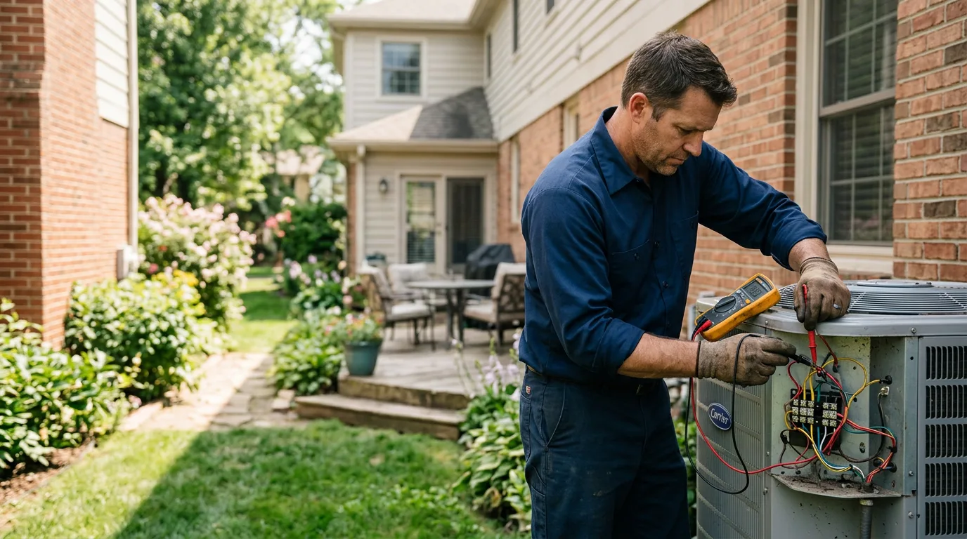 HVAC technician working near Ludington, MI